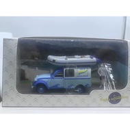 [Out of Print] Citroen 2CV Van Model, Classic Retro Model, Blue White Color Matching, with Surfboard