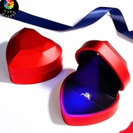 New With LED Light Heart Shape Ring Box Jewelry Box Box For Application And Wedding Events