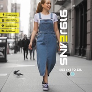 919 JEANS : Womenswear Fashion Jeans Loose Midi Slit Denim Camisole Jumper Skirt Wrapped Hip Jeans
