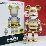 Medicom 2019 Bearbrick Sorayama Disney Future Mickey Mouse 400％ + 100% be@rbrick set 米奇老鼠