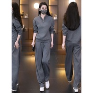 Real Shot2025Autumn New Fashion Loose Fit Concealing Design Sporty Style Set HV9E