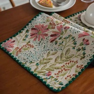 Vintage American French Countryside Table Flag Decorative Cotton Linen Tea Table Dining Table Long S