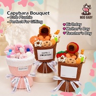 ⭐Moo Baby Hadiah Hari Ibu Capybara Bouquet Capybara Plush Birthday Gift For Bestie Capybara Flower P