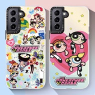 Official Original Powerpuff Girls Shockproof Casing Samsung S21 FE S20 2022 5G S21FE S20FE Case Protection Camera Silicone Soft Phone Cover