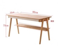 全城熱賣 - 實木書桌,電腦枱,置物架組合(原木色+白色抽屉) 80cm#H099027007