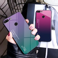 Hello Glass Case For OPPO R9 OPPO R9S OPPO R9S Plus OPPO R9 Plus OPPO R11S OPPO R11S Plus OPPO R11 Plus Phone Case Luxury Colorful Rainbow Gradient Tempered Glass Back Cover