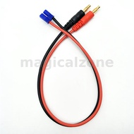 4.0mm Banana Male Plug to EC2 EC3 EC5 Male Connector Lipo Battery Balance Charging Cable 30cm Silico
