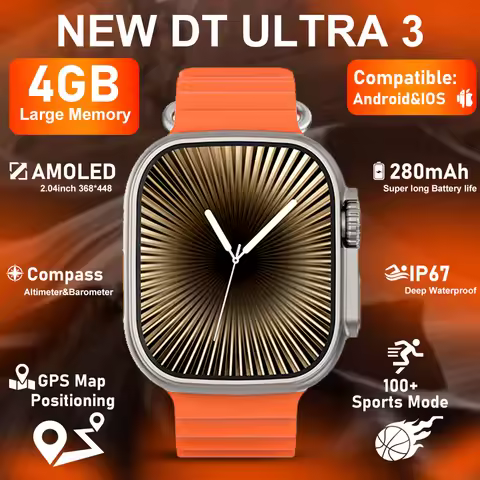 2025 New Original Watch DT Ultra 3 Pro Smart Watch Men Google map NFC GPS Tracker HD BT Call IP68 Wa