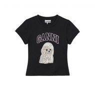 Ganni-Poodle Logo T-shirt