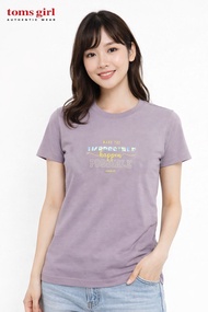 Toms Girl Womens Shortsleeve Slogan Printed T-shirt Regular Cut 100% Fully Cotton G62-1473