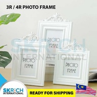 3R / 4R Photo Frame White Frame Gambar Wall Art