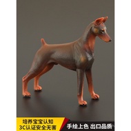 Solid Children Simulation Animal Toy Animal Model Doberman Doberman Dog Early Education Cognitive Gi
