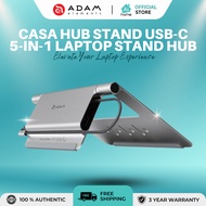 ADAM ELEMENTS CASA Hub Stand USB-C 5-in-1 Laptop Stand Hub 4K HDMI Triple USB 3.0 Ports PD Charging