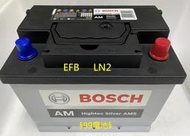 BOSCH EFB LN2 博世 汽車電池 汽車電瓶 12V60AH L2 啟停I STOP怠速熄火 N60 §99電池
