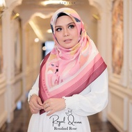 Tudung Bawal Corak Bunga (Pink) (Cotton) (Bidang 47) (Airissh) (Limited Edition) (Senang Bentuk) (Awning On Point)