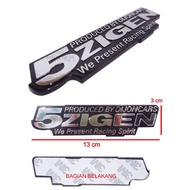 5Zigen 5 Zigen Black Chrome Car Logo Emblem Thick Plastic Material