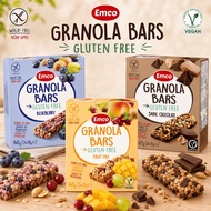 EMCO Granola Bar Gluten Free (5 Bars in a box), Blueberry | Dark Chocolate | Fruit Mix