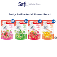 [Bundle of 4] Safi Antibacterial Fruity Shower Gel Pouch 750g | Berry Smoothie Lime Watermelon Passi