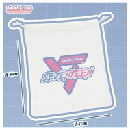 SEVENTEEN Mini Drawstring Pouch Cute Canvas KPOP Fankit SVT PC Gift Holder Freebies