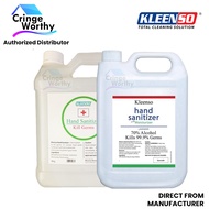 KLEENSO Hand Sanitizer 4 Litres 70% Alcohol Gel based + KLEENSO Hand Sanitizer 4 Litres 20% Alcohol 
