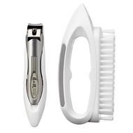 日本綠鐘匠之技鍛造不銹鋼指甲剪&潔指刷兩件組G-1003