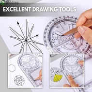 PIDDING Multifunctional Geometric Ruler Junior School Office Architecture Supply Rotatable Drawing R