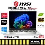 MSI Prestige A16 AI+ A3HMG-042SG - AMD Ryzen AI 9-365 - AMD Radeon Graphics - 32GB RAM - 1TB SSD (2Y