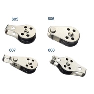 1/5PCS 316 Stainless Steel Pulley 45mm Blocks Rope Marine Hardware For Kayak Canoe Boat Anchor Trolley Kit  2mm To 8mm Rope Pulley