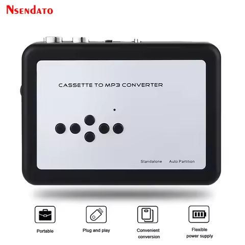 Ezcap 231 USB Cassette Tape Music Audio Player to MP3 Converter Tapes Cassette Player Recorder Save 