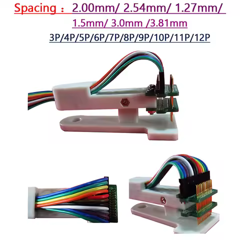 1.27MM 2.00MM 2.54MM PCB Programmer Test Clip Fixture 3P 4P 5P 6P 8P 12Pin Debug Download Burning Ch