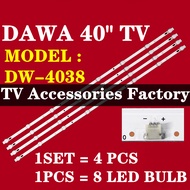 NEW 4PCS DW-4038 DAWA 40" TV LED BACKLIGHT (LAMP TV) DAWA 40 INCH LED TV BACKLIGHT DW4038 4038