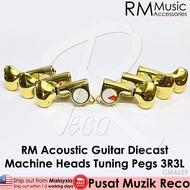 RM Acoustic Electric Guitar Machine Head SET Tuning Peg Tuner 3R3L GOLD Kapok Gitar Akustik Elektrik