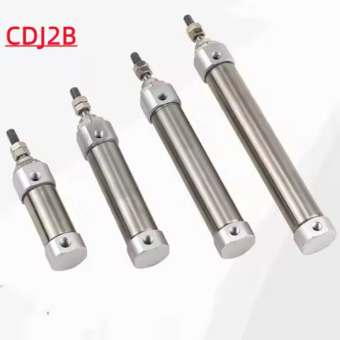 CDJ2B Double Acting Pneumatic Air Cylinder Mini Single Rod 10mm 16mm Bore 20mm 25mm 30mm Stroke CDJ2