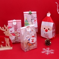 Set of 10 Christmas and xmas cake bags in the shape of Santa Claus, size 8.5 x 22 x 6 cm