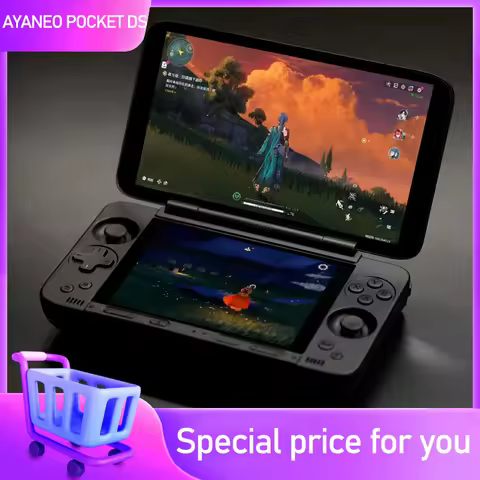 AYANEO POCKET DS 7'' OLED 165Hz Screen Flip Cover Dual-screen Android Handheld Gaming Console 8000mA