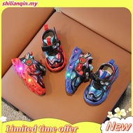 Ready Stock CARL size 25-36 Kids Spiderman Shoes Boys Cartoon Sneakers LED Shoes Cool Superman Shoes