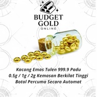 BGO Stok Sedia Kacang Emas Kecil Gold Bean Series/100%[999.9] Emas Tulen