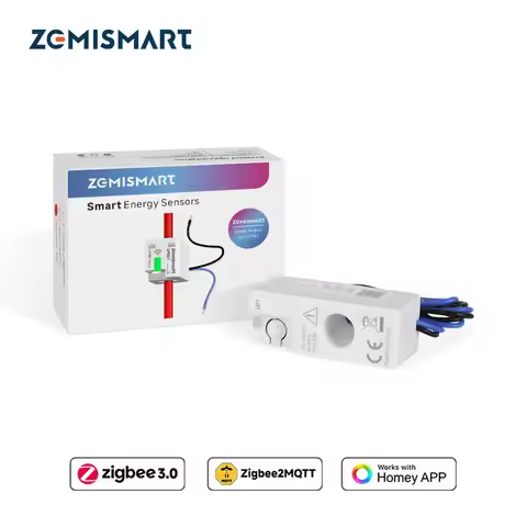 Zemismart Zigbee 3.0 Smart Power Monitor 63A Energy Meter Real-Time Detector Work with Homey Support