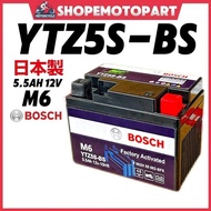 RBTZ-5S Bosch M6 Mega Power Rider | Motor Battery Bateri Motosikal GTZ4V YTZ5 YTZ5S LC135 Y15ZR EGO 