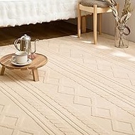 Hagihara Ecru Rug, Beige, Approx. 74.8 x 94.4 inches (190 x 240 cm), 3 Tatami Mat, Cable Knitting Ru