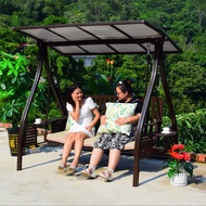 HY&amp; Balcony Swing Glider Outdoor Cushion Courtyard Garden Indoor Adult Swing Chair Roof Rocking Chair Furniture Farmhous