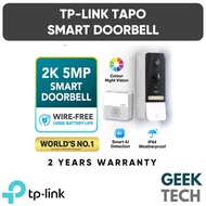 TP-Link Smart Doorbell Long Battery Life Waterproof Wireless with 2K 5MP WiFi Camera Tapo D210 D230S