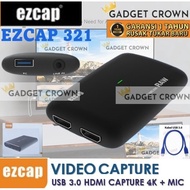 EZCAP 321 USB 3.0 HDMI HD Video Capture Record Stream 4K 4K 120FPS ORIGINAL WARRANTY