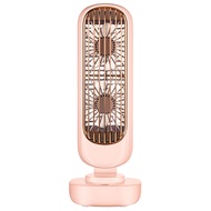 New Stand Mini USB Fan Battery Rechargeable Tower Table Fan Type-C Portable Desktop Air Cooler for Home Study Camping