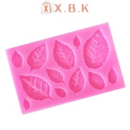 Glowingbubbles 3D Mini Rose Flower Leafs Silicone Mold DIY Fondant Chocolate Sugarcraft Cake Decor B