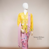 HIJAU S KEBAYA BROOKAT 3D LIGHT GREEN YELLOW