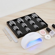 Aillsa Home Nail Gel Enhancement Set – Includes 240 Coffin Tips, Top Coat, Glue, Dehydrator, Files &