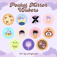 Vtubers INDONESIA Pocket Mirror | Vtuber Round Glass Mirror