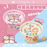 Pink Cub Cat Bowl Ceramic Rice Bowl Pet Cute Bowl Cat Food Bowl Protect Cervical Spine Cat Dog Bowl 