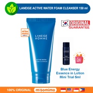 ❤️READY❤️ LANEIGE HOMME Active Water Foam Cleanser 150 ml for Men + FREE Bonus Gift